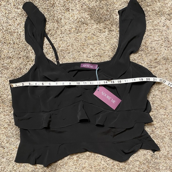NWT Adore Me Bay Lake Cami Black Ruffle Work Top Size 2x - Picture 8 of 13